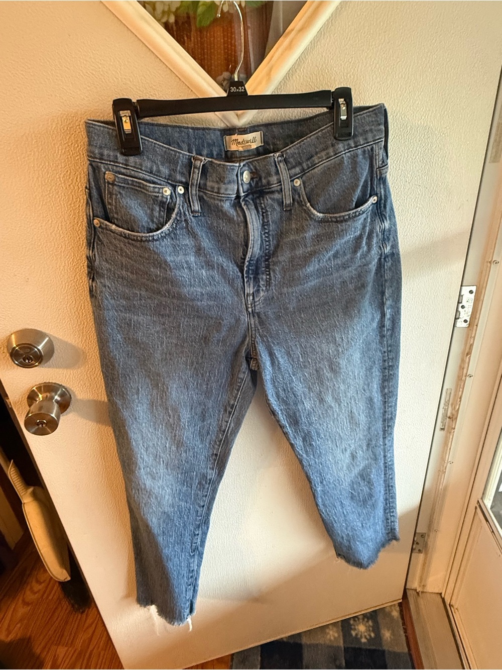 Madewell The Perfect Vintage Jean Women's 30 High Rise Raw Hem Straight Leg